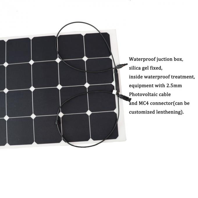 Painel 100W solar Monocrystalline semi flexível antienvelhecimento 1