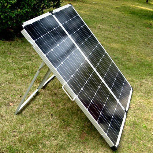 Preto exterior 100 watts 12 volts que dobram os painéis solares 0